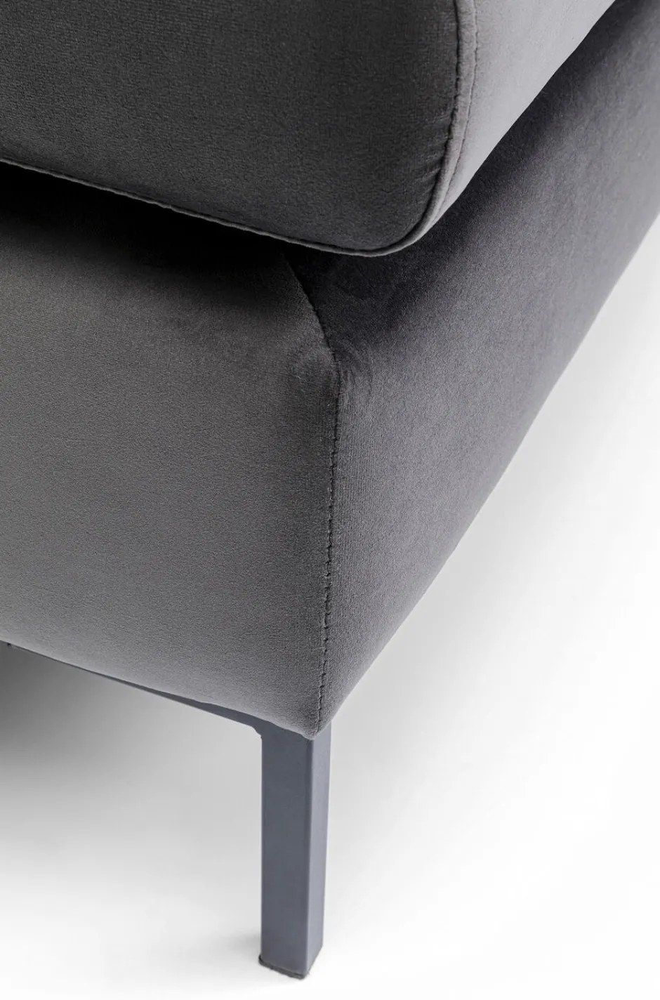 Podnóżek Gianni Velvet 130x62 Cm Ciemnoszary*KARE Design Outlet