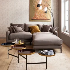 Podnóżek Lullaby 100x100 Cm Taupe*KARE Design Outlet
