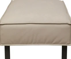 Podnóżek Szary Tapicerowany Skóra Naturalna 108x70 Cm*KARE Design Online