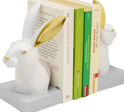 Podpórki Na Książki Biało-złote Zające 2 El. 12x20 Cm*KARE Design Clearance