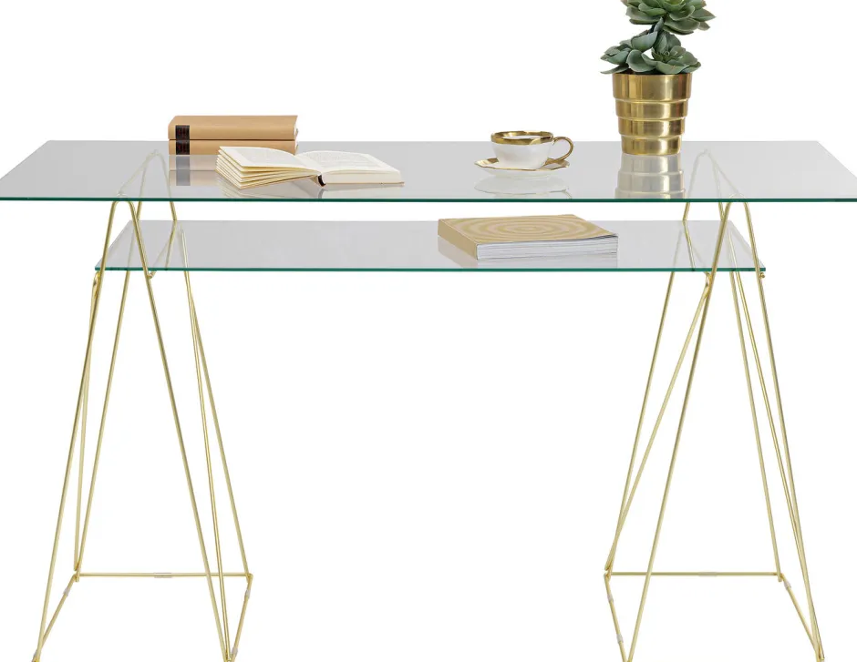 Podstawa Biurka Polar 2 El. Złota Matowa*KARE Design Online