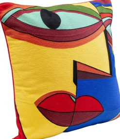 Poduszka Dekoracyjna Abstrakcyjna Twarz Kolorowa 50x50 Cm*KARE Design Sale