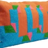 Poduszka Dekoracyjna Do Salonu Pomarańczowo-niebieska 50x30 Cm*KARE Design Online