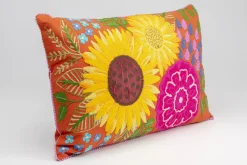 Poduszka Dekoracyjna Kolorowa Kwiaty 60x40 Cm Słoneczniki*KARE Design New