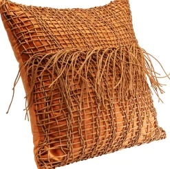 Poduszka Dekoracyjna Kwadratowa Brązowa Z Frędzlami 45x45 Cm*KARE Design Hot
