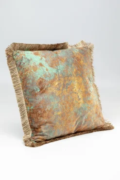 Poduszka Dekoracyjna Loft Z Frędzlami 45x45 Cm Brązowo-zielona*KARE Design Online