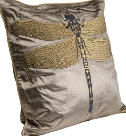 Poduszka Dekoracyjna Nowoczesna Z Motywem Ważki Brązowa 40x40 Cm*KARE Design Discount