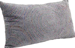 Poduszka Dekoracyjna Szara Z Kolorowymi Wzorami 60x35 Cm*KARE Design Outlet