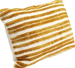 Poduszka Dekoracyjna W Paski Biało-brązowa 60x40 Cm*KARE Design Outlet