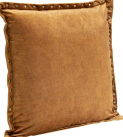 Poduszka Na Sofę Brązowa Nity Dekoracyjne 45x45 Cm*KARE Design New