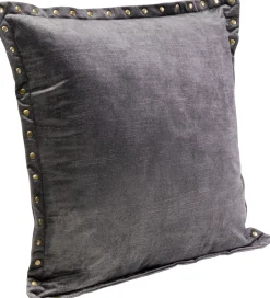 Poduszka Na Sofę Ciemnoszara Nity Dekoracyjne 45x45 Cm*KARE Design