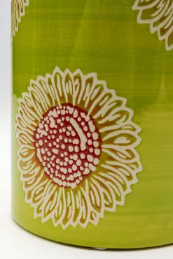 Pojemnik Dekoracyjny Porcelanowy Zielony Z Kwiatami Ø15x27 Cm*KARE Design
