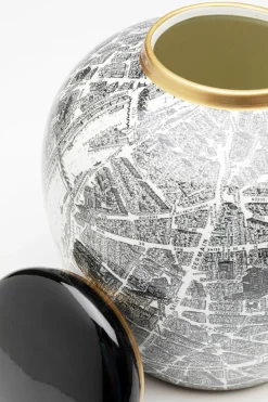 Pojemnik Dekoracyjny Z Porcelany Ø21x23 Cm Ulice Paryża*KARE Design Sale