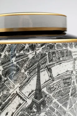 Pojemnik Dekoracyjny Z Porcelany Ø22x33 Cm Ulice Paryża*KARE Design Discount