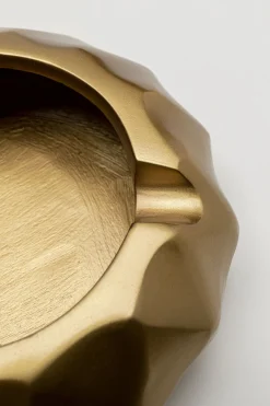 Popielniczka Złota Aluminium Szczotkowane Ø15 Cm*KARE Design Sale
