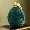 Pudełko Na Biżuterię Lub Kosmetyki Chameleon 34 Cm Zielono-złote*KARE Design Online