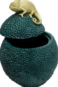 Pudełko Na Biżuterię Lub Kosmetyki Chameleon 34 Cm Zielono-złote*KARE Design Online