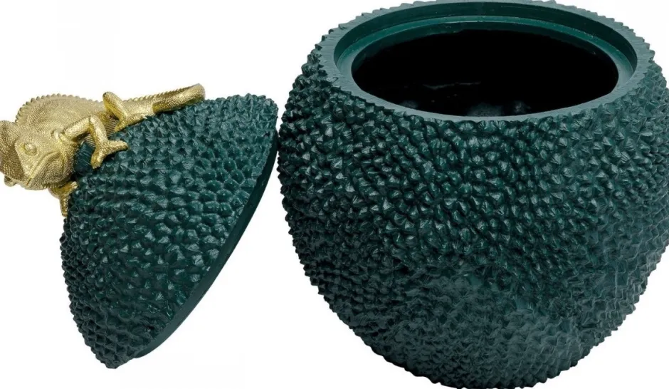 Pudełko Na Biżuterię Lub Kosmetyki Chameleon 34 Cm Zielono-złote*KARE Design Online