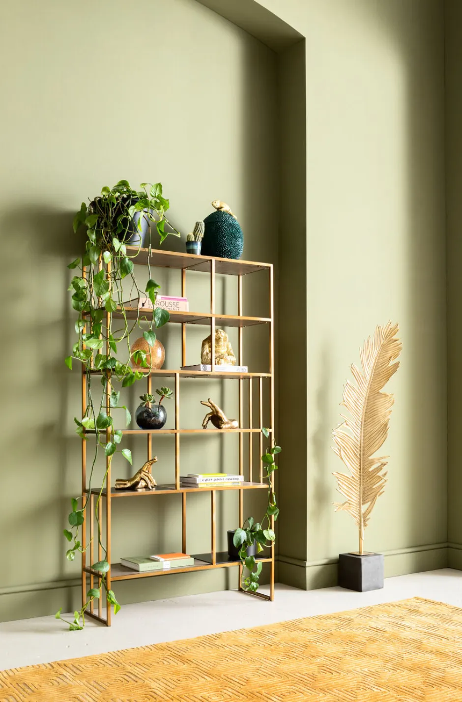 Pudełko Na Biżuterię Lub Kosmetyki Chameleon 34 Cm Zielono-złote*KARE Design Online