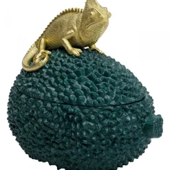 Pudełko Na Biżuterię Lub Kosmetyki Chameleon 20 Cm Zielono-złote*KARE Design Hot