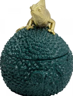 Pudełko Na Biżuterię Lub Kosmetyki Chameleon 20 Cm Zielono-złote*KARE Design Hot