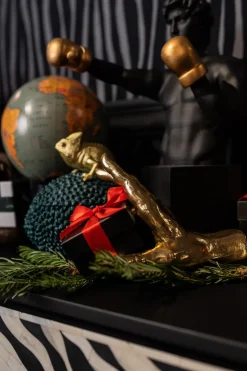 Pudełko Na Biżuterię Lub Kosmetyki Chameleon 20 Cm Zielono-złote*KARE Design Hot