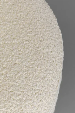Pufa Biała Skandynawska Boucle Do Salonu Ø56 Cm*KARE Design