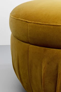 Pufa Do Salonu Okrągła W Kolorze żółtym Ø56x42 Cm*KARE Design Discount