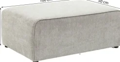 Pufa Infinity 100x50 Cm Szara*KARE Design Sale