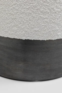Pufa Kremowa Boucle Okrągła Podstawa Szara Ø35x42 Cm*KARE Design New