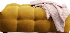 Pufa Pikowana Duża W Kolorze żółtym 125x82 Cm*KARE Design New