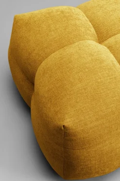 Pufa Pikowana Duża W Kolorze żółtym 125x82 Cm*KARE Design New