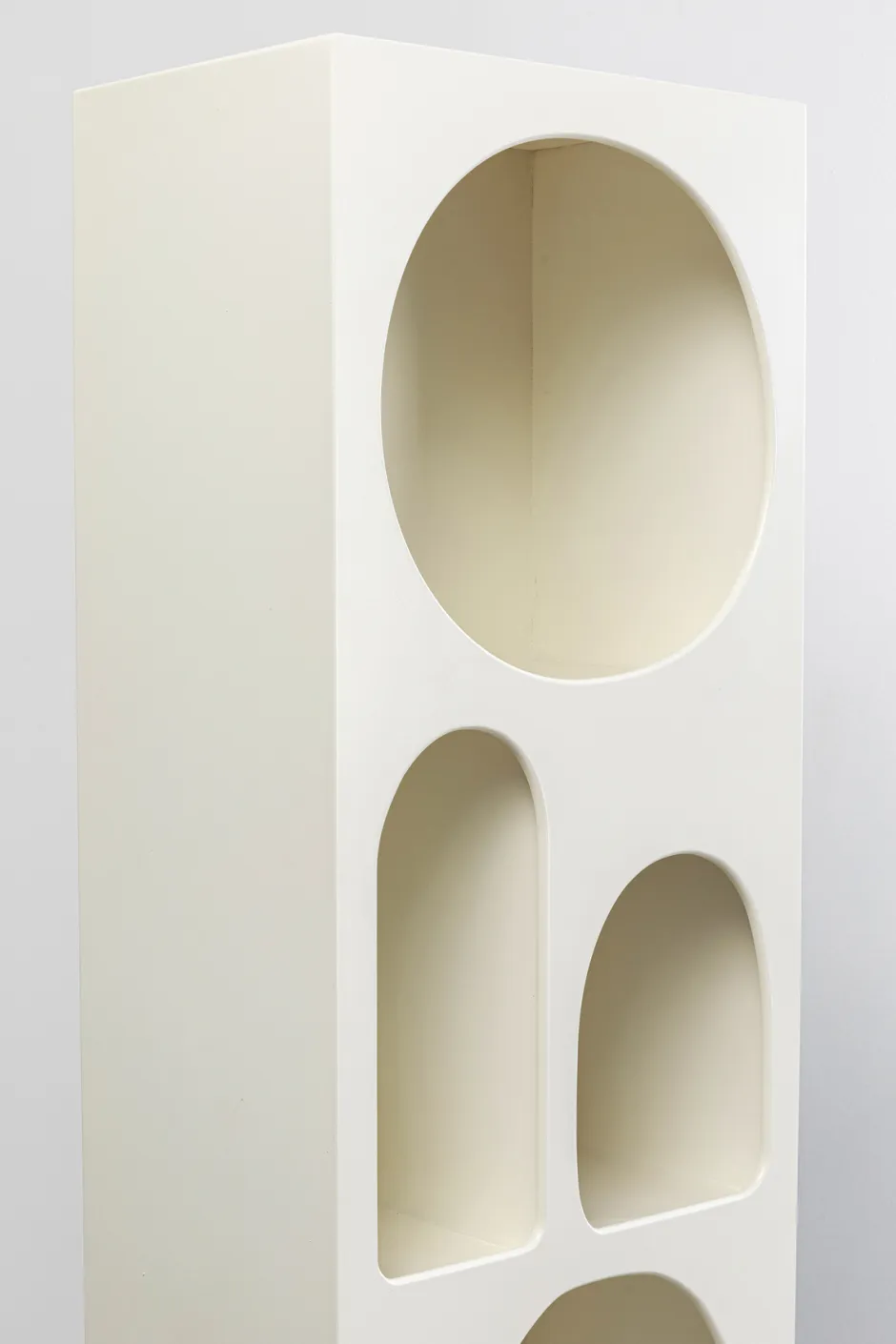 Regał Do Salonu Biały Skandynawski MDF 48x180 Cm*KARE Design Discount