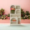 Regał Do Salonu Biały Skandynawski MDF 95x180 Cm*KARE Design Discount