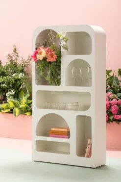 Regał Do Salonu Biały Skandynawski MDF 95x180 Cm*KARE Design Discount
