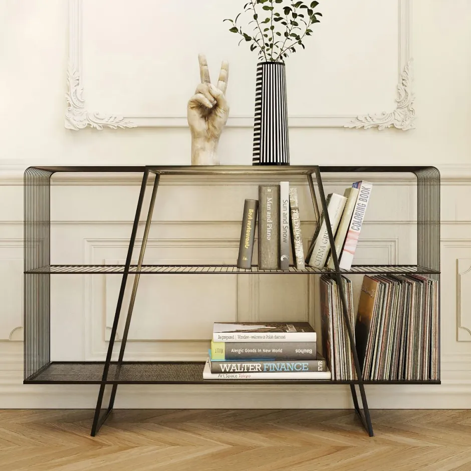 Regał Mesh 120x78 Cm Czarny*KARE Design Sale