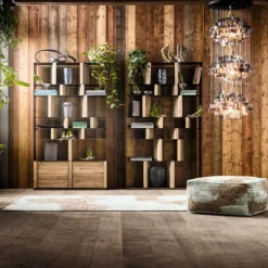 Regał Storm 100x234 Cm Drewniano-metaliczny*KARE Design New