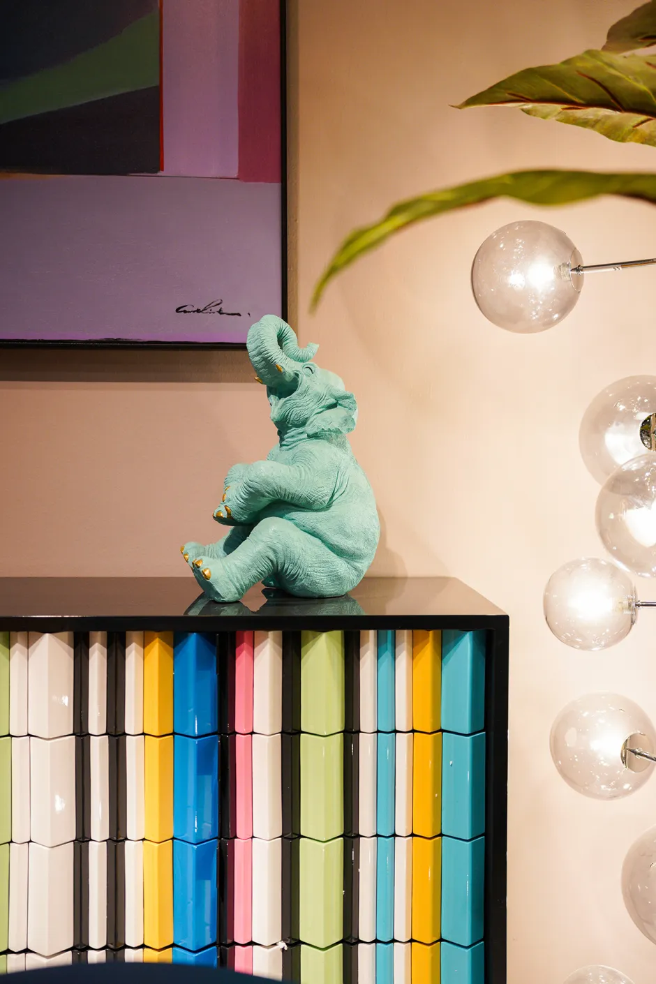 Skarbonka Happy Elephant 24x39 Cm Jasnoniebieska*KARE Design Online