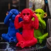 Skarbonka Monkey Kikazaru 24x35 Cm Czerwona*KARE Design Online