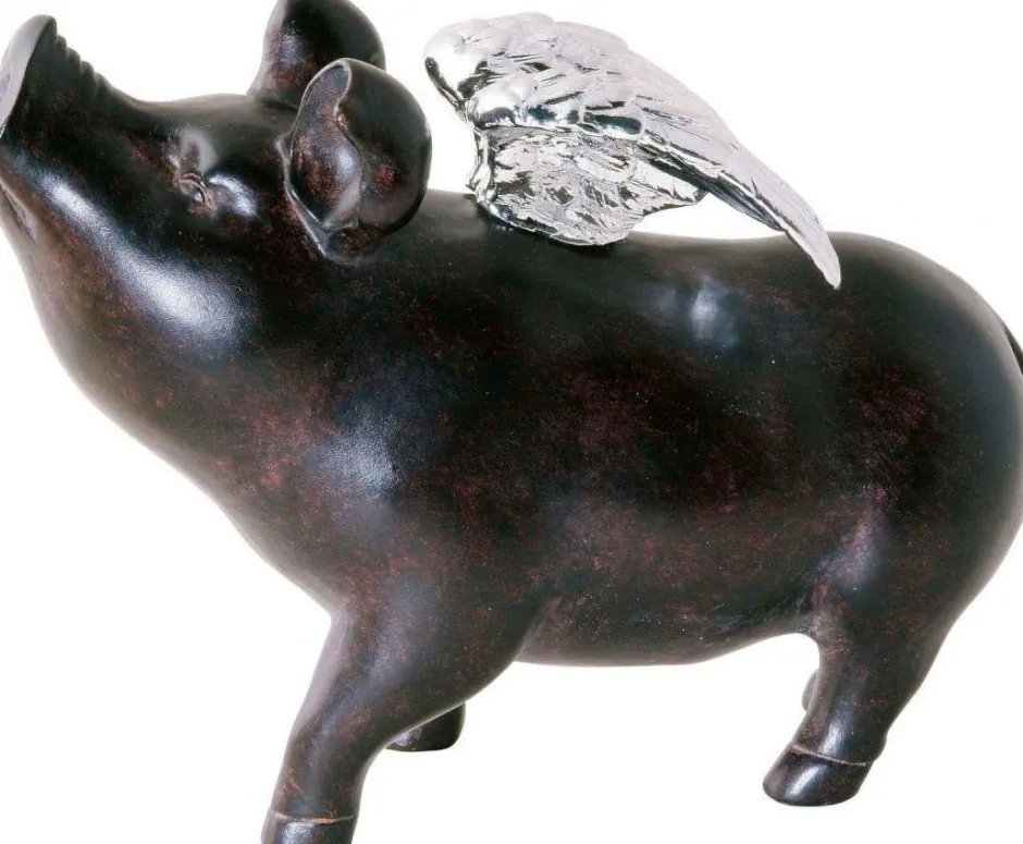 Skarbonka Rockstar Pig 23x17 Cm Czarna*KARE Design Discount