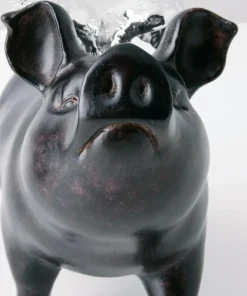 Skarbonka Rockstar Pig 23x17 Cm Czarna*KARE Design Discount