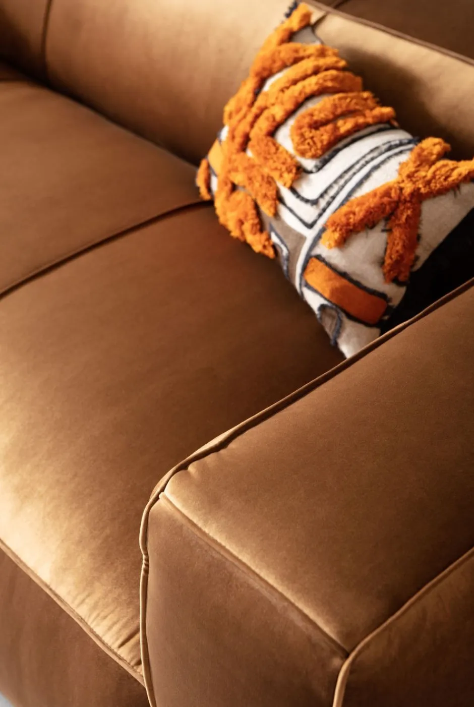 Sofa Cubetto 220 Cm Brązowa*KARE Design Online