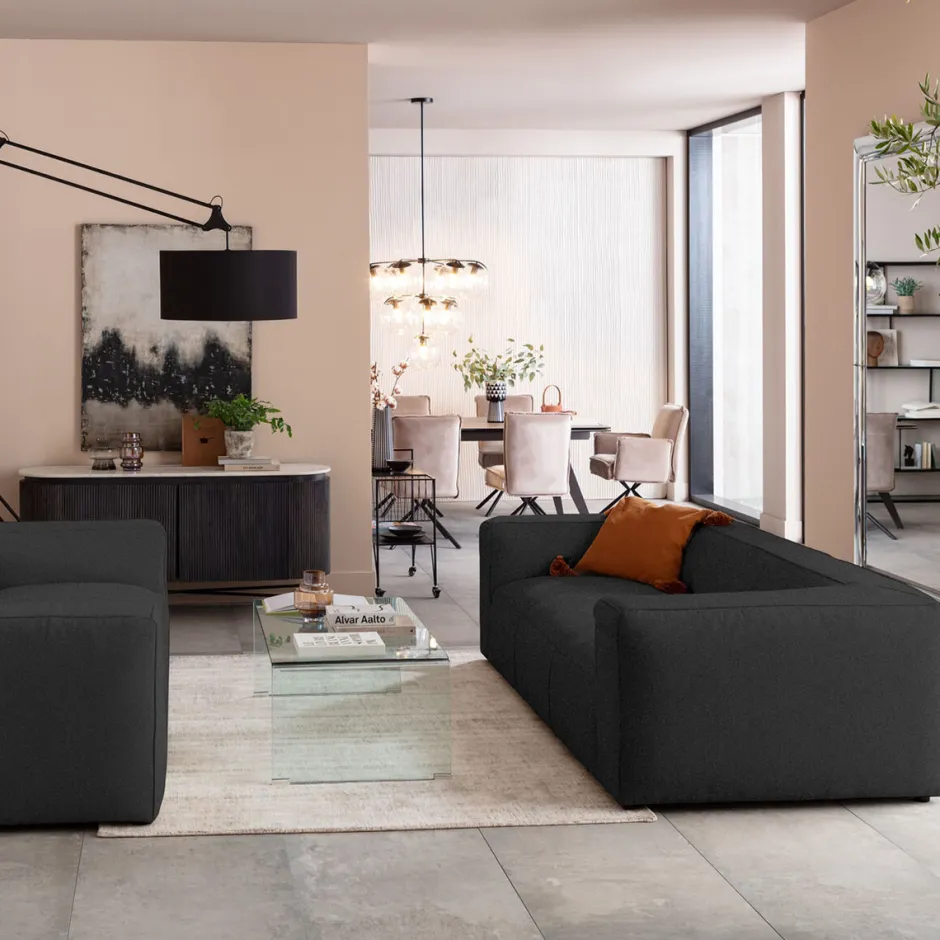 Sofa Cubetto Cord 3 Os. 220 Cm Ciemnoszara*KARE Design New
