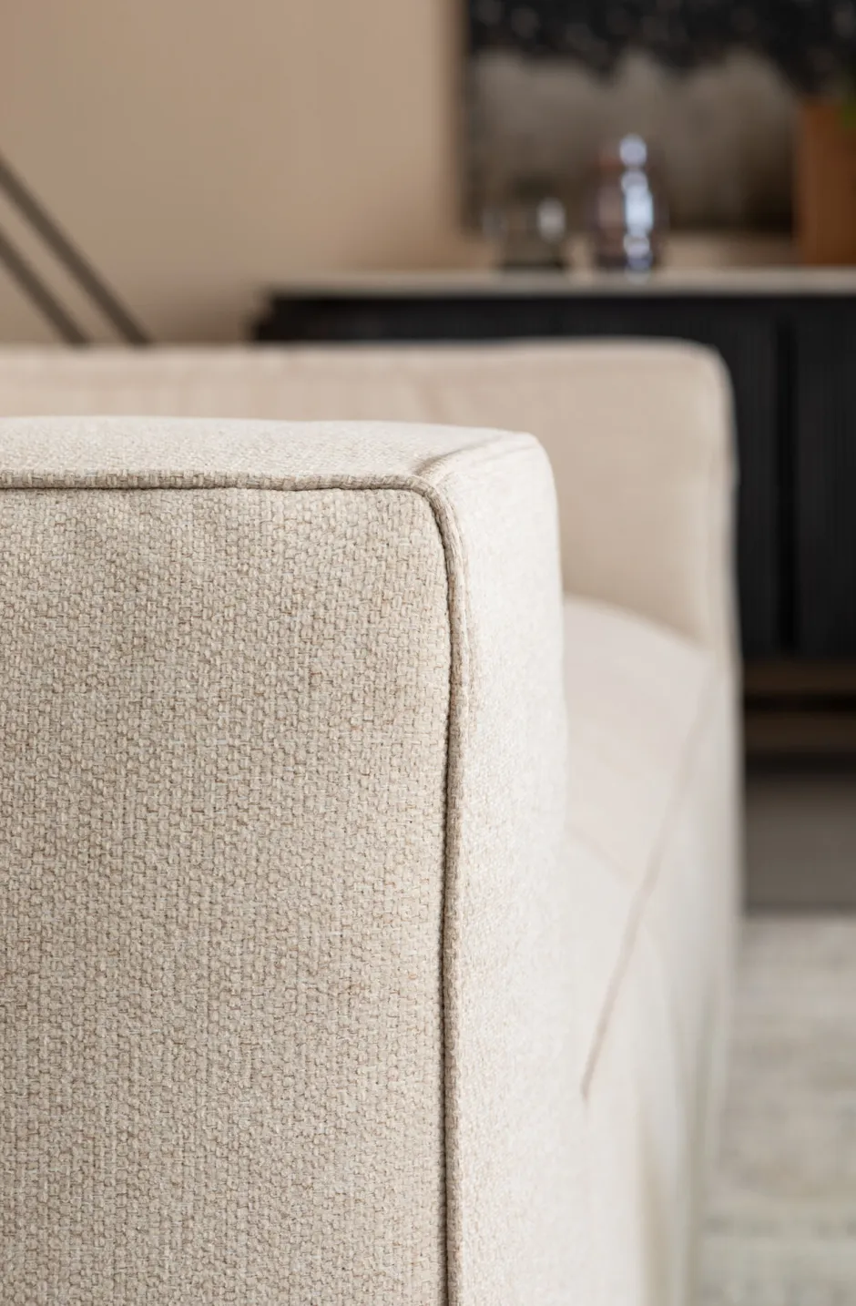 Sofa Cubetto Cord 3 Os. 220 Cm Kremowa*KARE Design Clearance