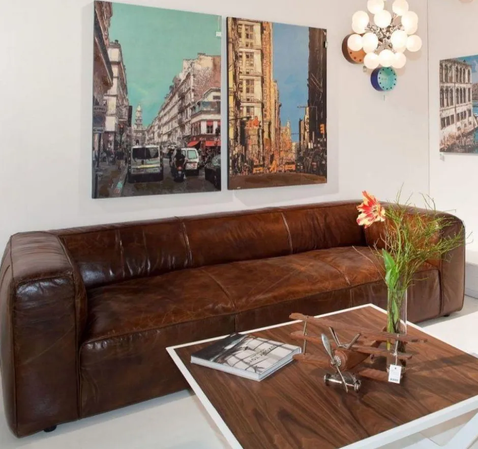 Sofa Cubetto 259x67 Cm Brązowa*KARE Design Best