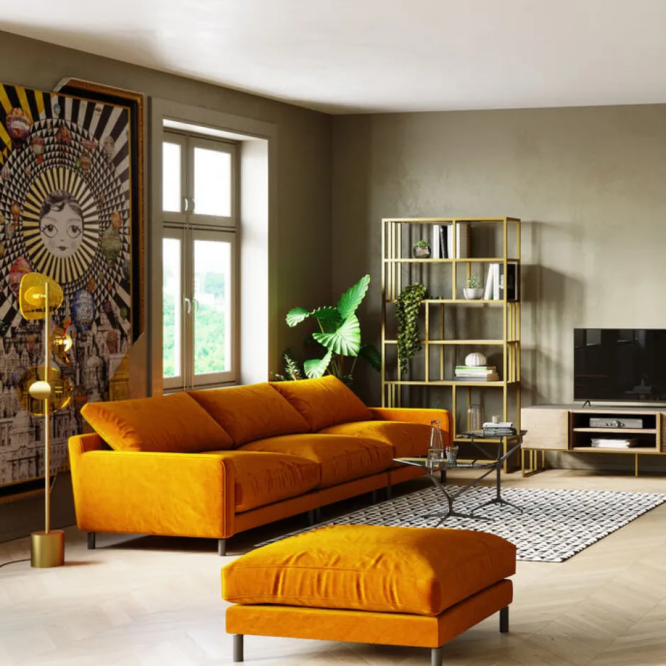 Sofa Discovery 3-os. 322 Cm Bursztynowa*KARE Design Hot