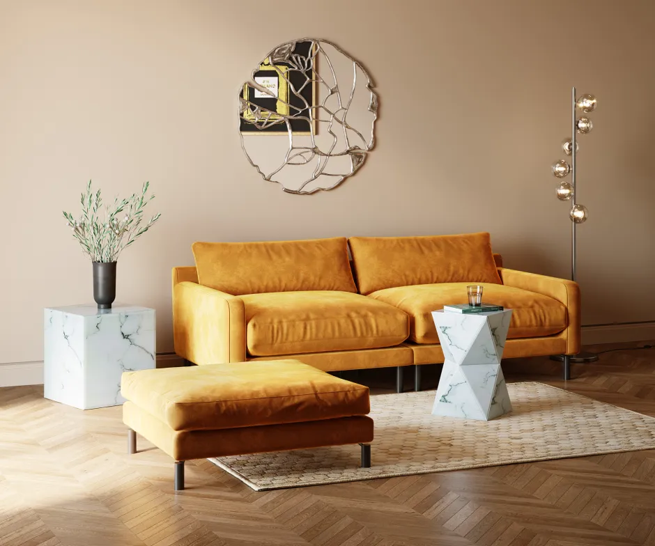 Sofa Discovery 2-os. 221 Cm Bursztynowa*KARE Design Hot