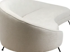 Sofa Duża Do Salonu Offwhite Nogi Czarne Stalowe 270 Cm*KARE Design Clearance