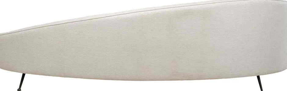 Sofa Duża Do Salonu Offwhite Nogi Czarne Stalowe 270 Cm*KARE Design Clearance