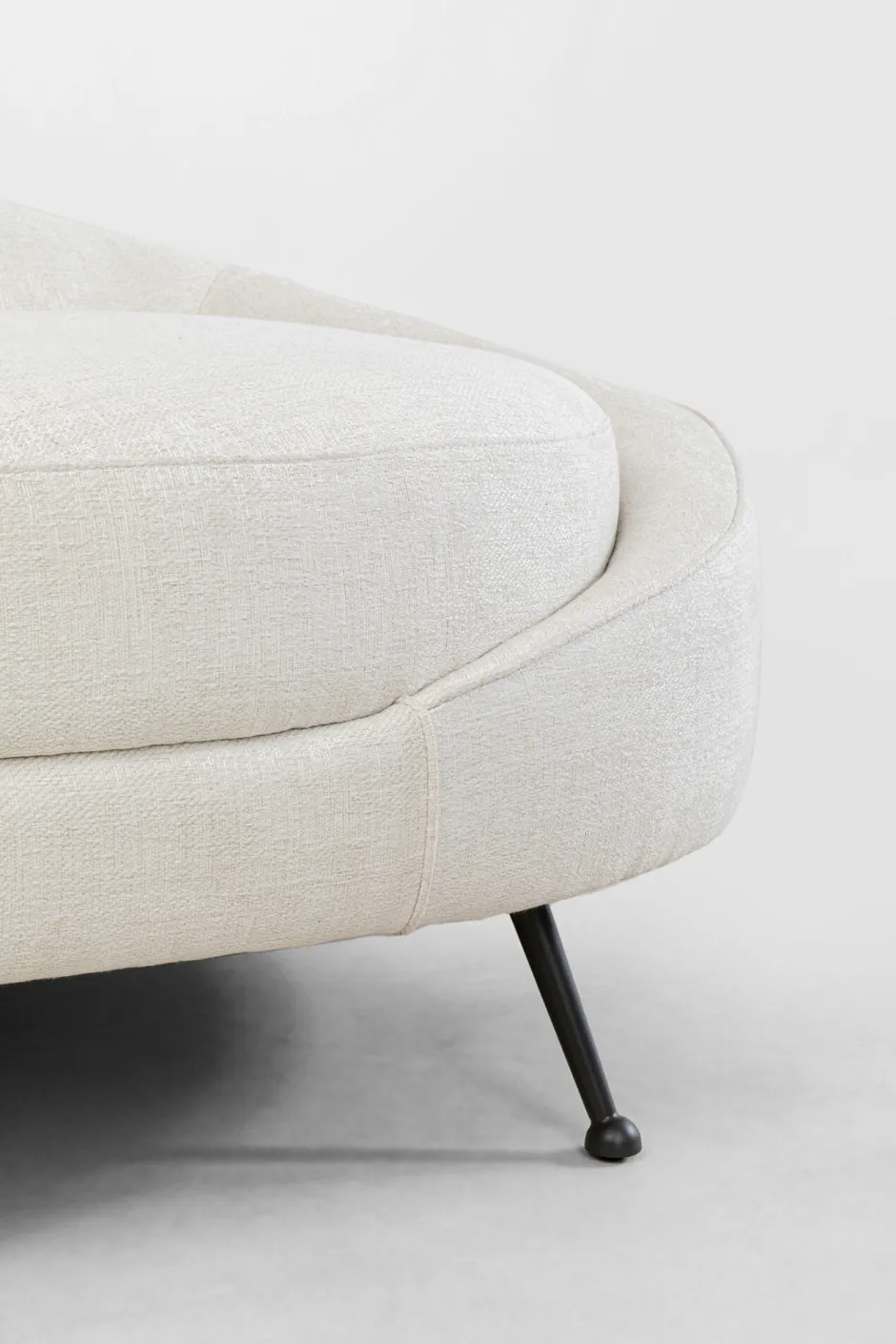 Sofa Duża Do Salonu Offwhite Nogi Czarne Stalowe 270 Cm*KARE Design Clearance